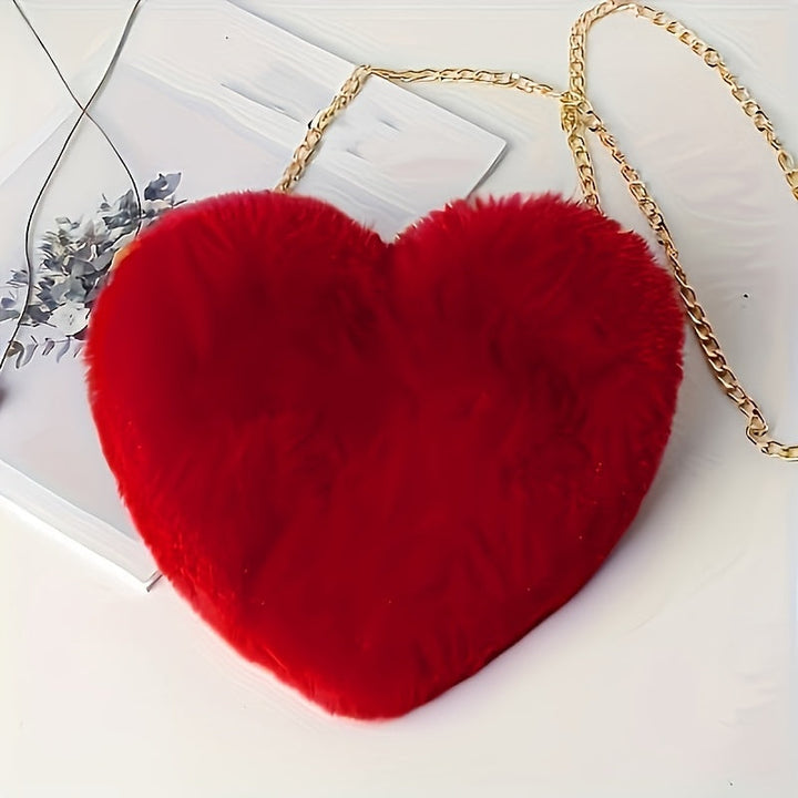 Nina | Schattige pluche hartvormige tas
