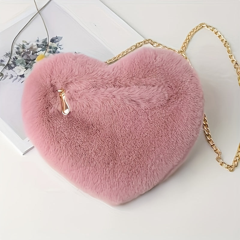 Nina | Schattige pluche hartvormige tas