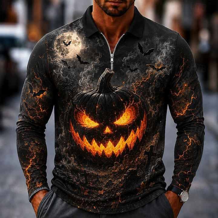 Bram | Halloween Zip Lange Mouwen Polo Shirt