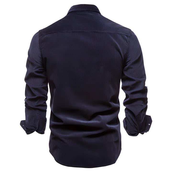 Heren Blouse met Lange Mouwen en Borstzakken