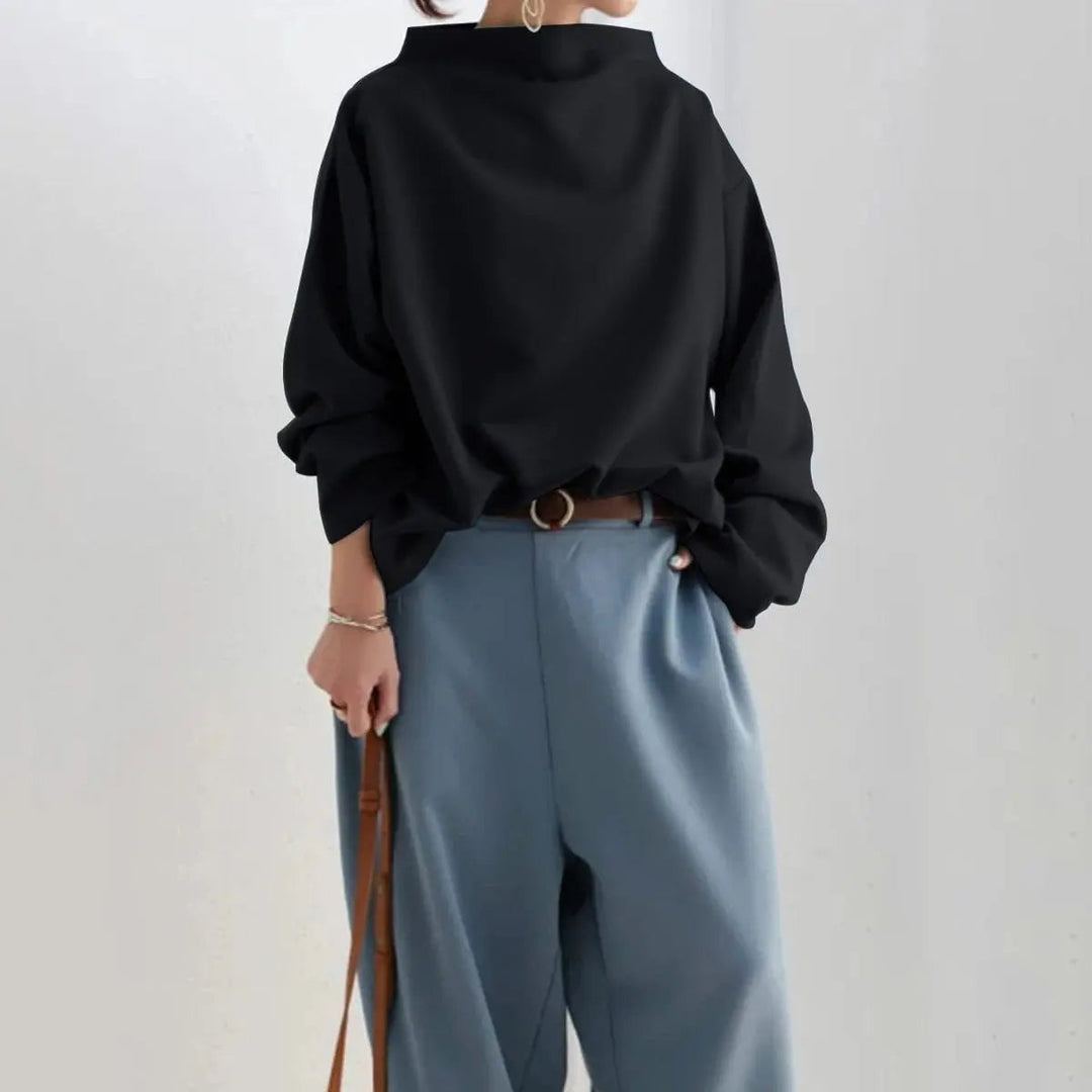 Patrizia | Gestructureerde Hoge Hals Top