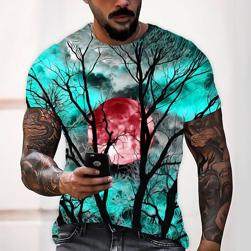 Jonah | Halloween Maan Graphic Crew Neck T-Shirt