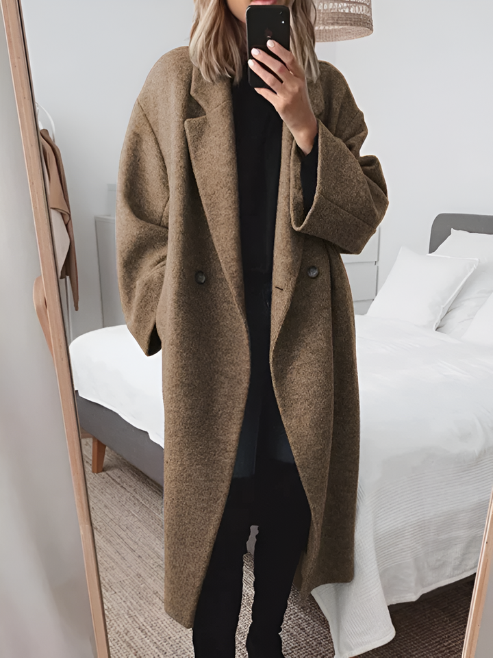 Dames Oversized Dubbelzijdige Lange Jas