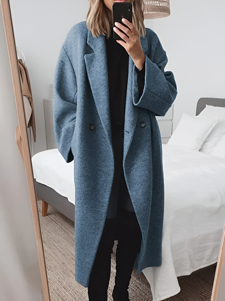 Dames Oversized Dubbelzijdige Lange Jas