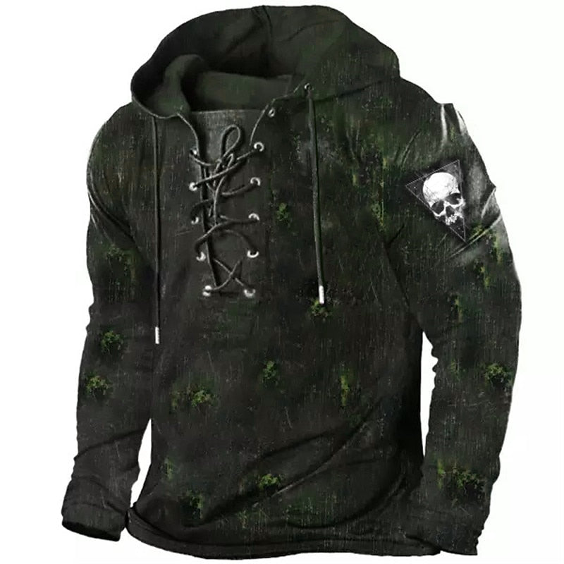 Cole | Halloween Vetersluiting Skull Hoodie