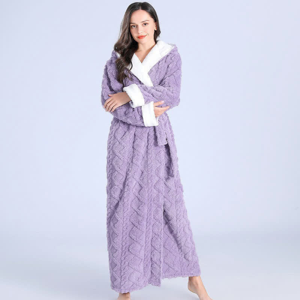Lange Gewatteerde Cozy Plush Badjas