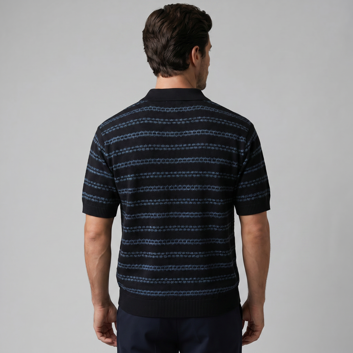 Polo Shirt Heren Gestreept Tailored Fit Casual