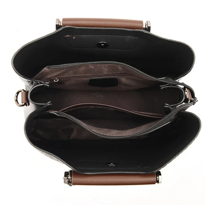 L'Éloriée Gegraveerde Vintage Leren Tas