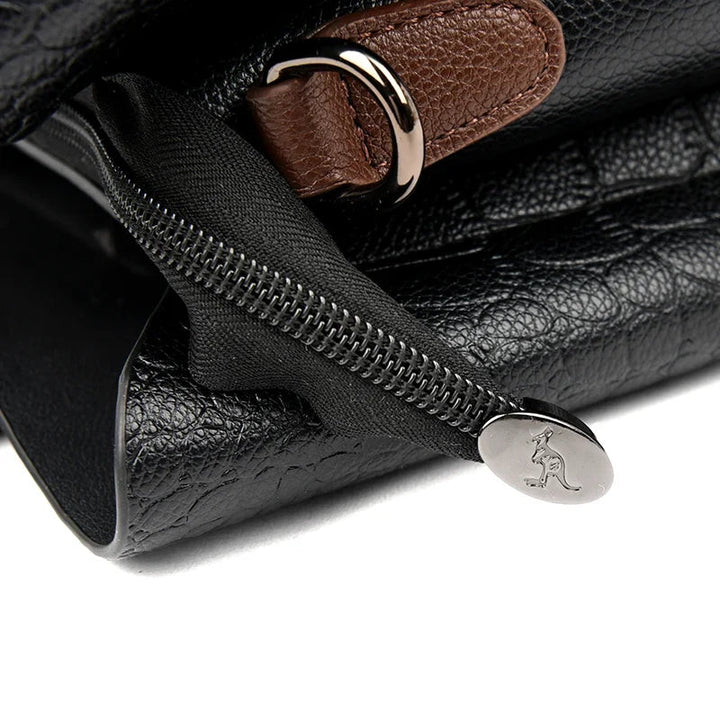 L'Éloriée Gegraveerde Vintage Leren Tas