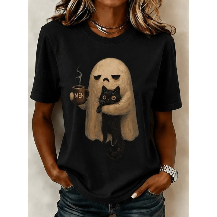 Phoebe | Ghost Cat Halloween T-shirt