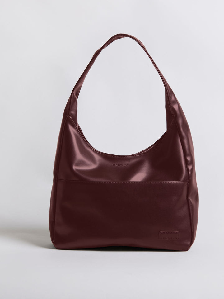 Minimalistisch vegan leer hobo schoudertas