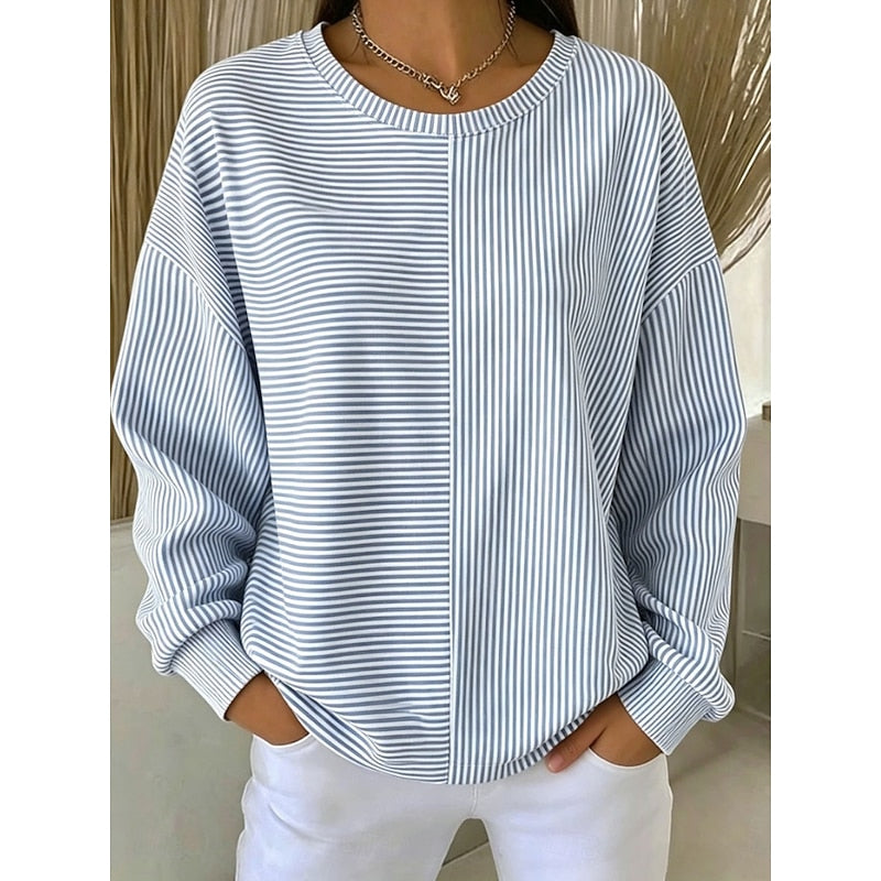 Corinna | Relaxed Gestreept Sweatshirt