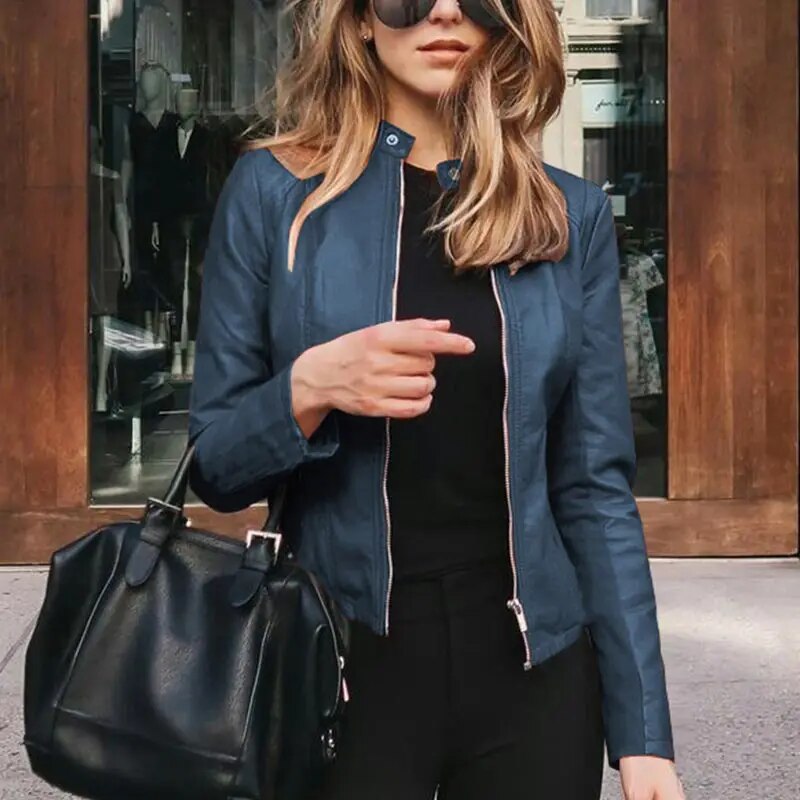 Rionach | Cropped Fit-and-Flare Beroemde Leren Jas