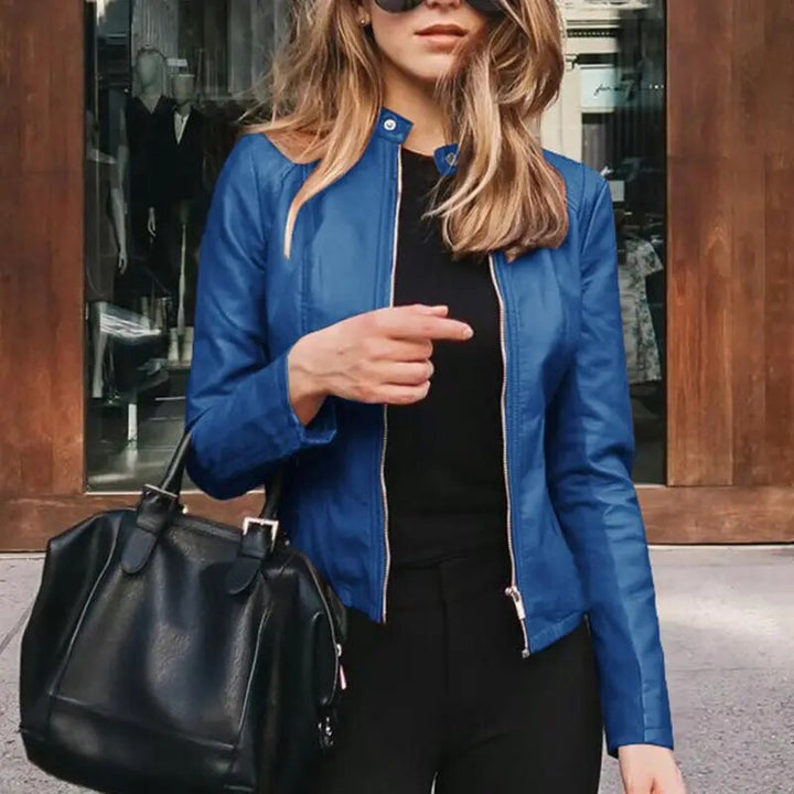 Rionach | Cropped Fit-and-Flare Beroemde Leren Jas
