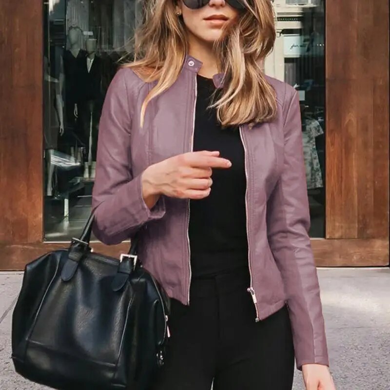 Rionach | Cropped Fit-and-Flare Beroemde Leren Jas