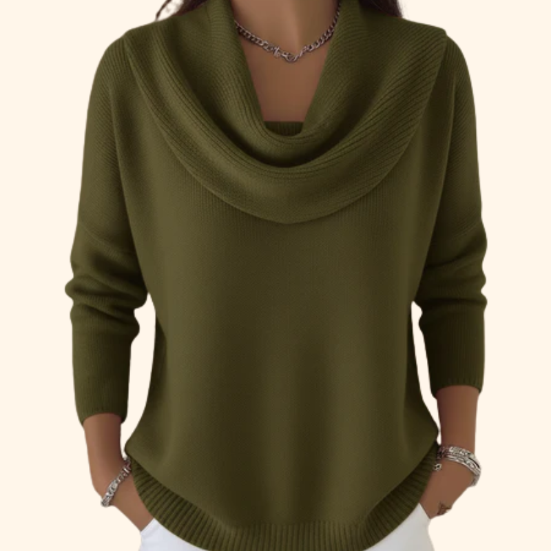 Snezhana | Gestructureerde Col-Neck Vloeibare Trui
