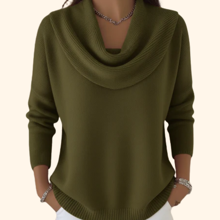 Snezhana | Gestructureerde Col-Neck Vloeibare Trui