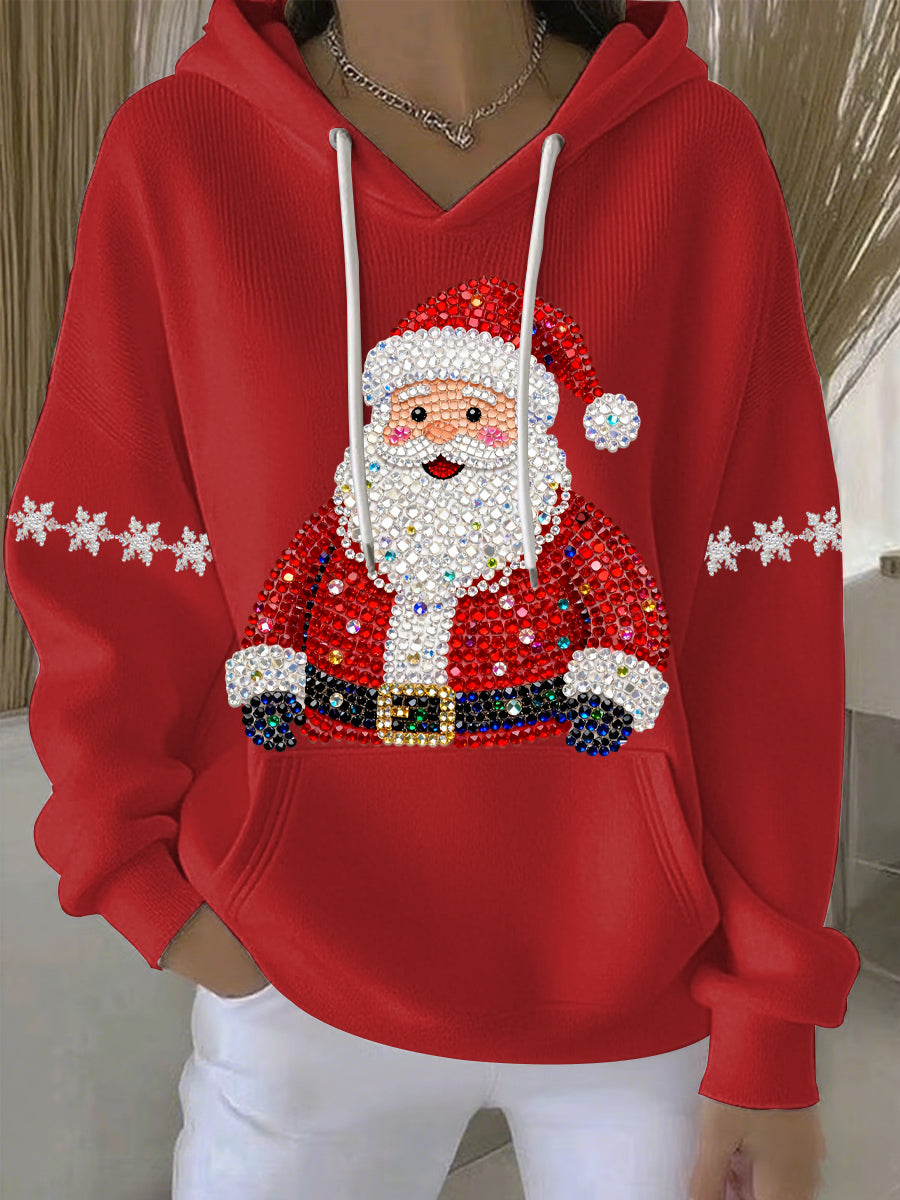 Dames Kerstprint Vrijetijds Hoodie