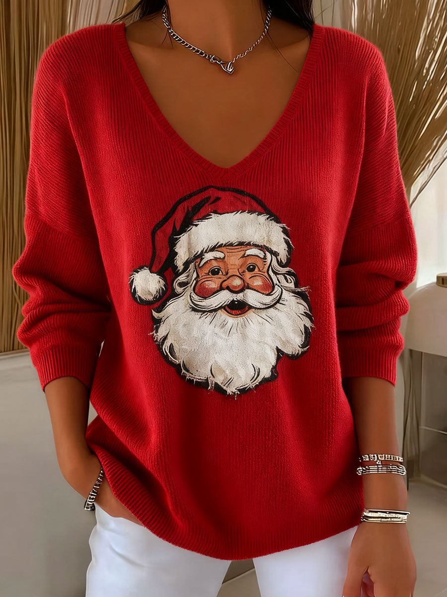 Dames Santa Claus Print Vrijetijdstop