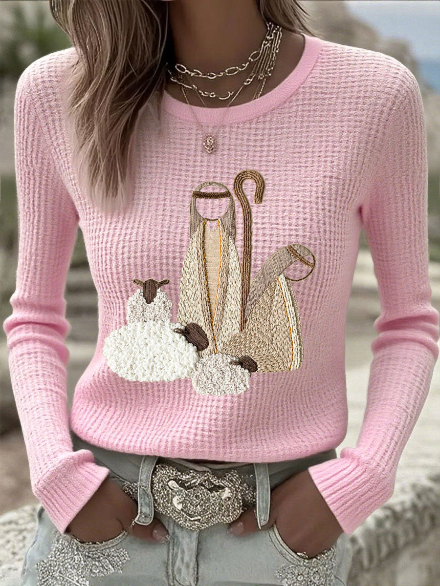 Dames Kerst Jezus Kribbe Tops