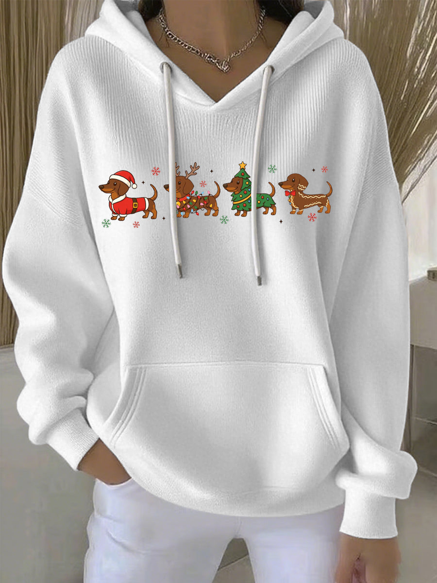 Dames Kerst Print Vrijetijds Hoodie