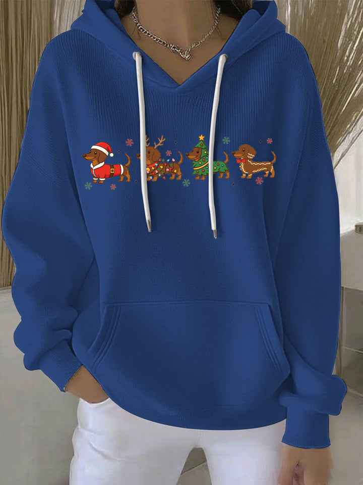 Dames Kerst Print Vrijetijds Hoodie