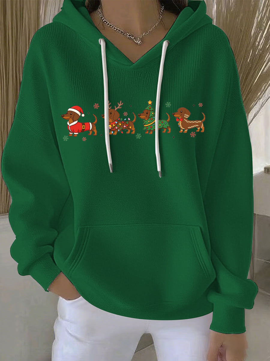 Dames Kerst Print Vrijetijds Hoodie