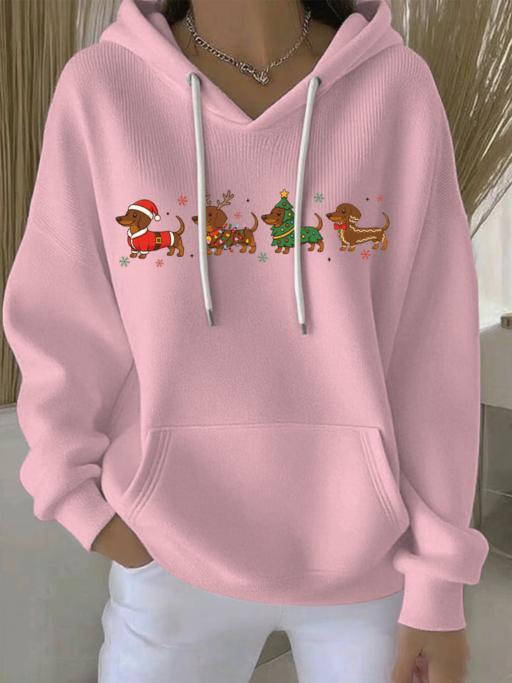 Dames Kerst Print Vrijetijds Hoodie