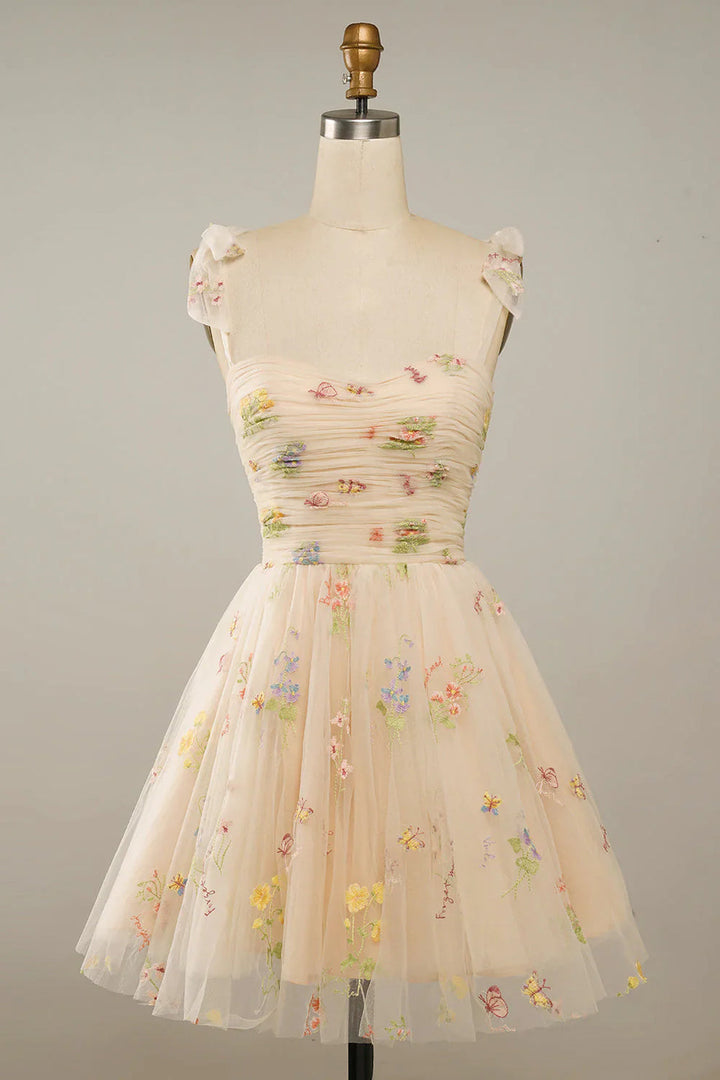 Avondjurk Maxi voor Dames Met Bloemenprint En Tule