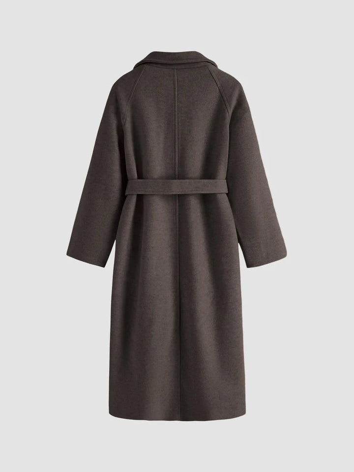 Dames Oversized Geknoopte Lange Jas