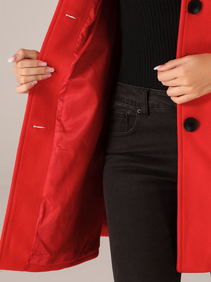 Trijntje | Fit-and-Flare Notch-Lapel Redactionele Trenchcoat