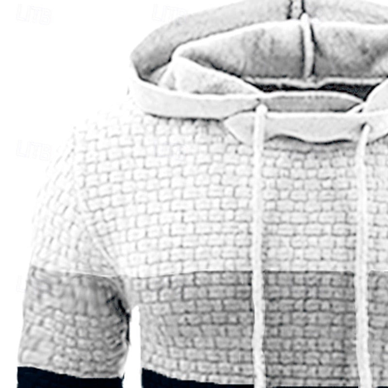 Hollis | Kleurblok Textured Hoodie