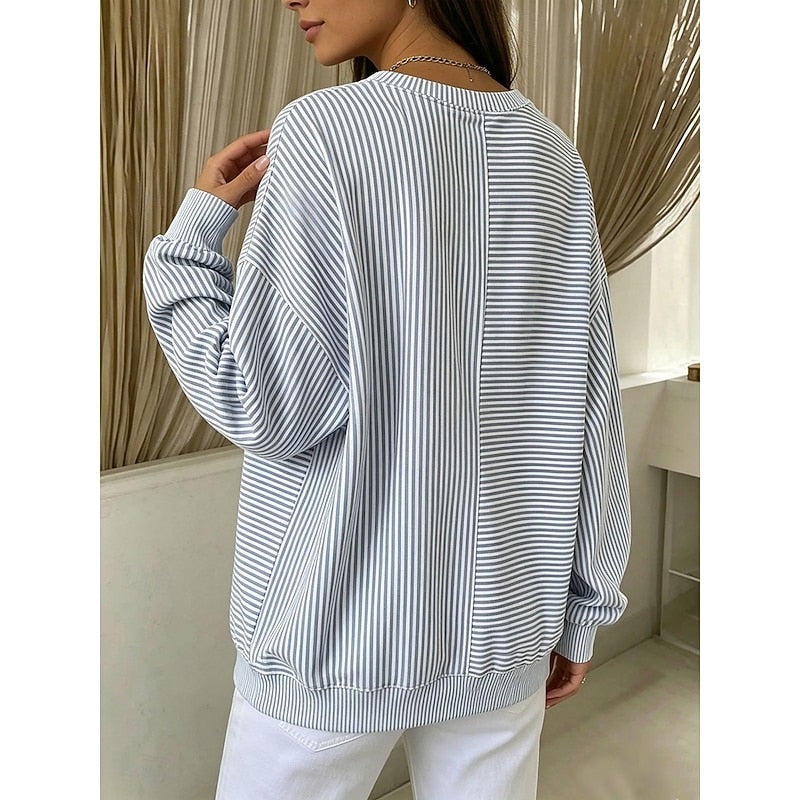 Corinna | Relaxed Gestreept Sweatshirt