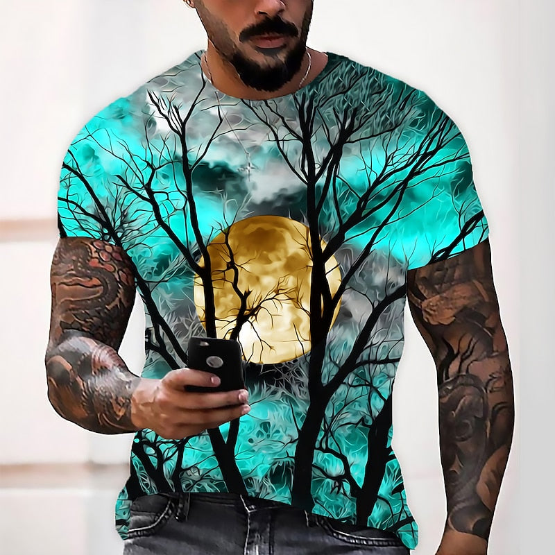 Jonah | Halloween Maan Graphic Crew Neck T-Shirt