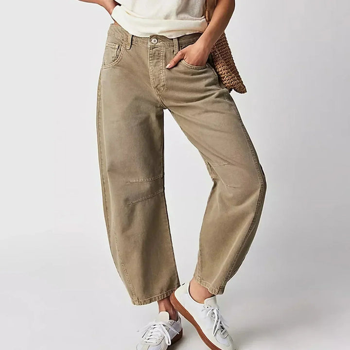 Virginia | Dames Hoge Taille Barrel Leg Broek