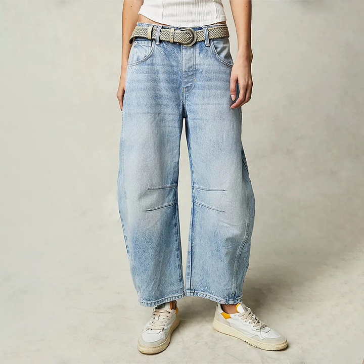Virginia | Dames Hoge Taille Barrel Leg Broek