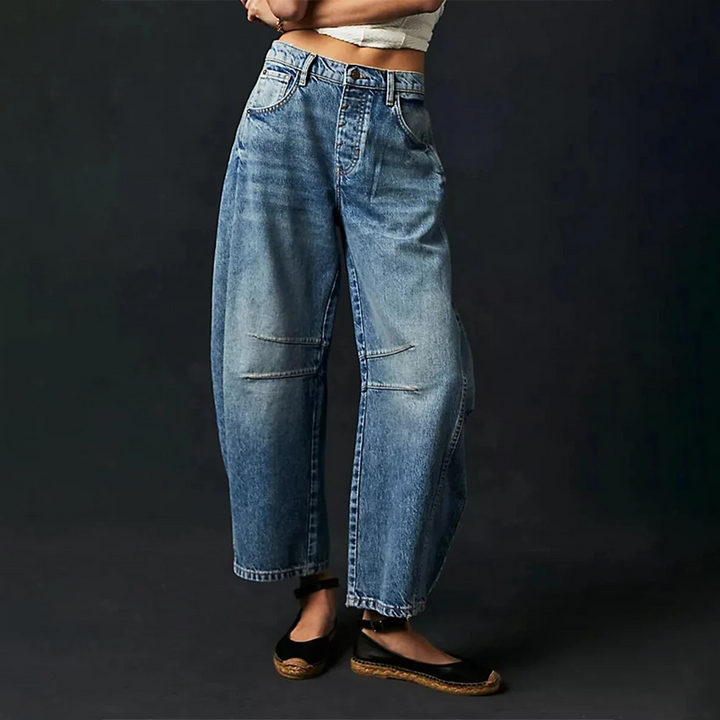 Virginia | Dames Hoge Taille Barrel Leg Broek