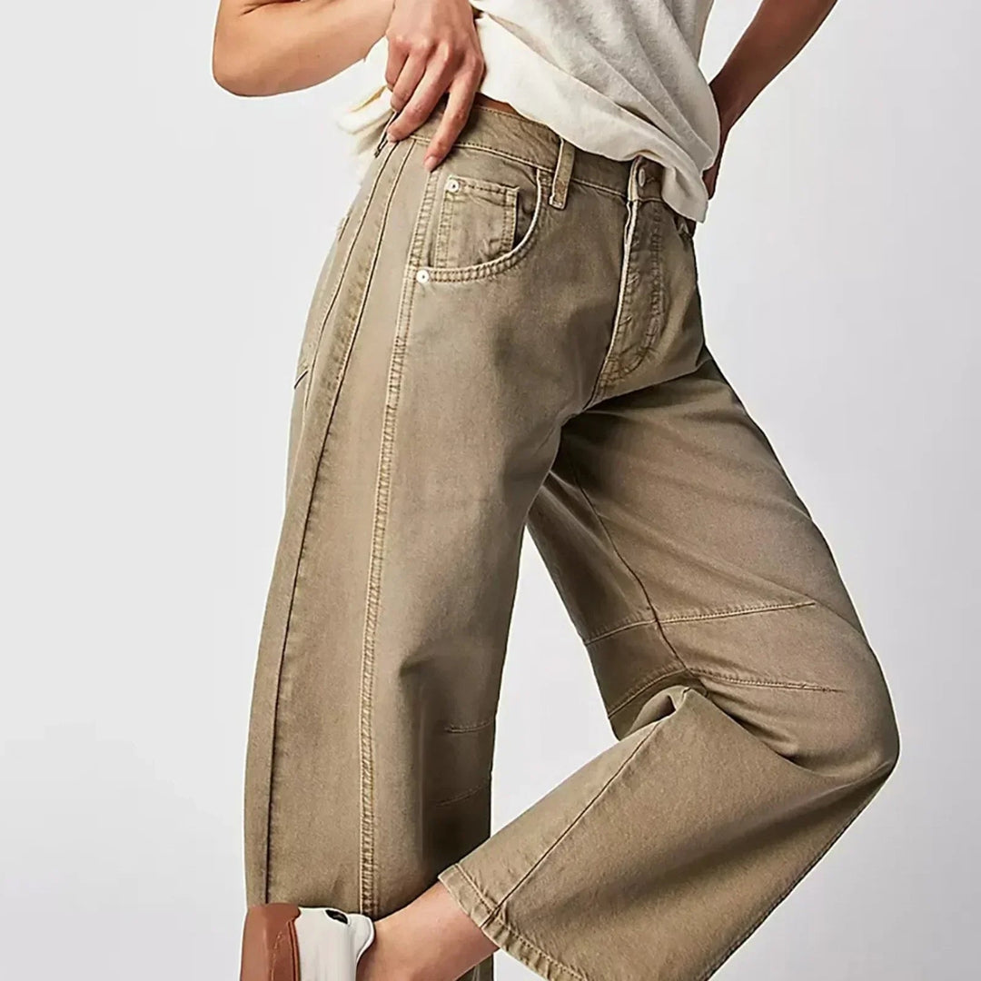 Virginia | Dames Hoge Taille Barrel Leg Broek