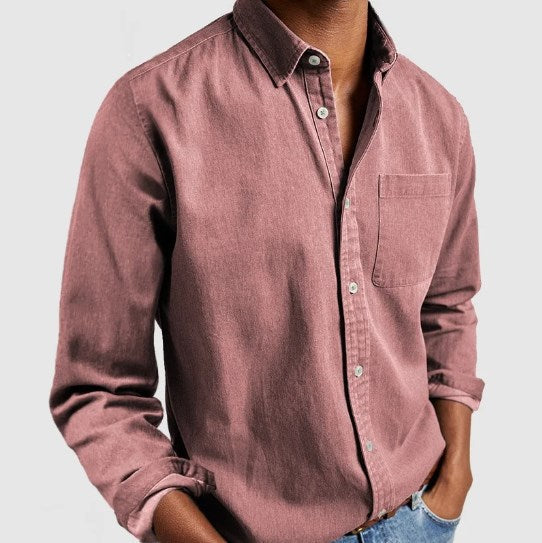 Heren Casual Overhemd met Knopen - Relaxed Fit