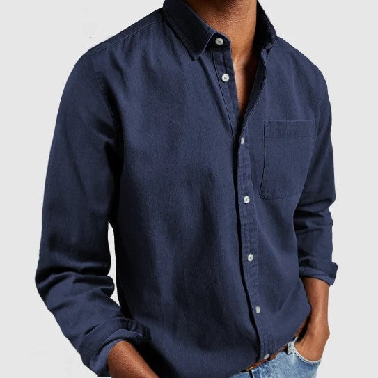 Heren Casual Overhemd met Knopen - Relaxed Fit