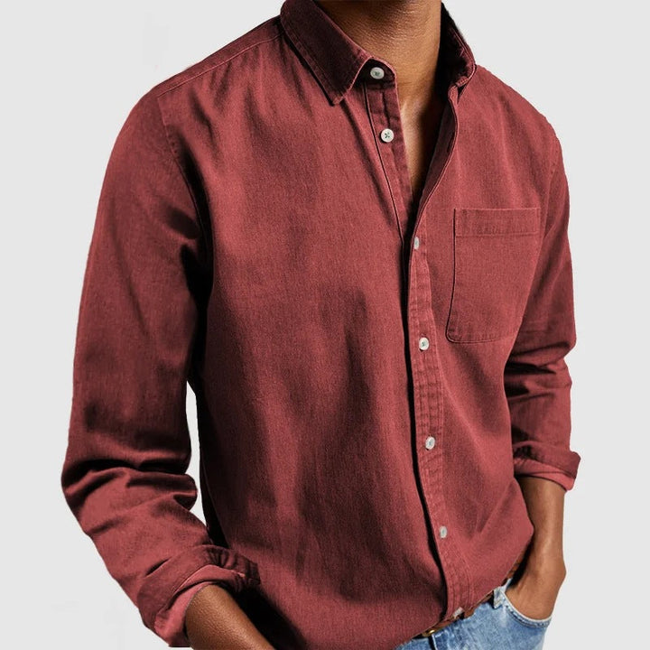 Heren Casual Overhemd met Knopen - Relaxed Fit