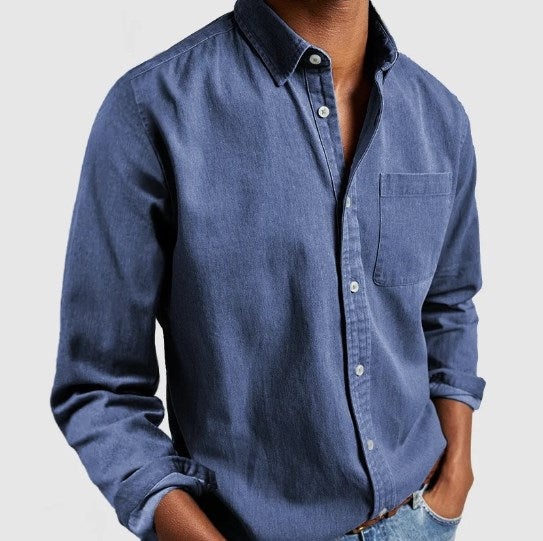 Heren Casual Overhemd met Knopen - Relaxed Fit