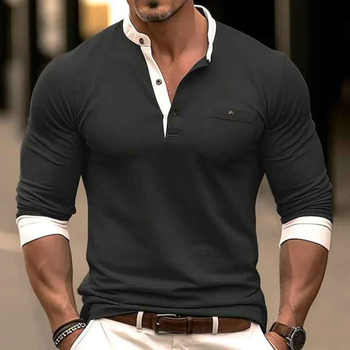 Van Dal | Comfortabele Henley Shirt met Zak