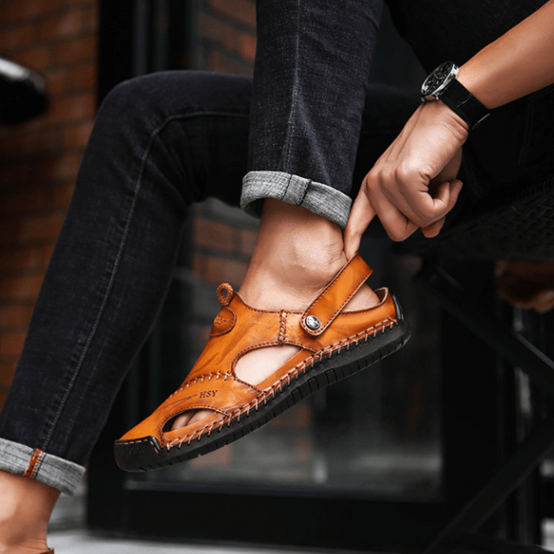 Van Dal | Ademend Leren Stitch Sandalen