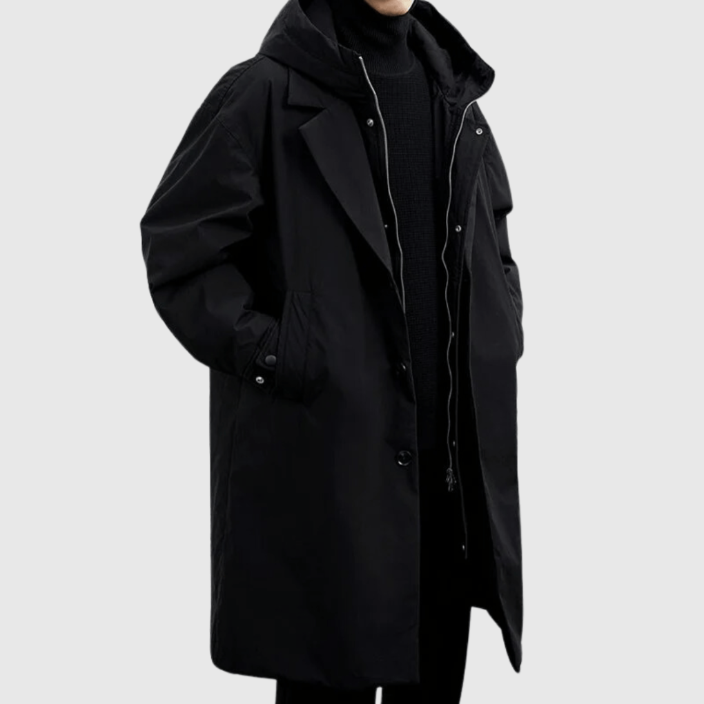 Heren Waterdichte Afneembare Capuchon Trenchcoat