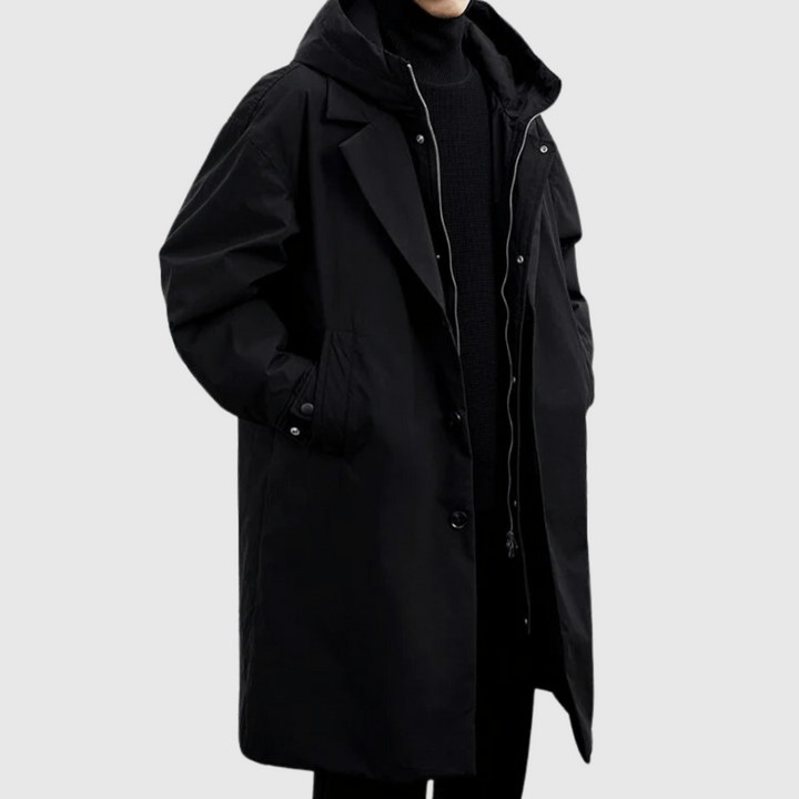 Heren Waterdichte Afneembare Capuchon Trenchcoat