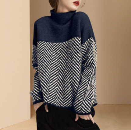 Van Dal | Dames Mock Neck Gebreide Pullover Trui