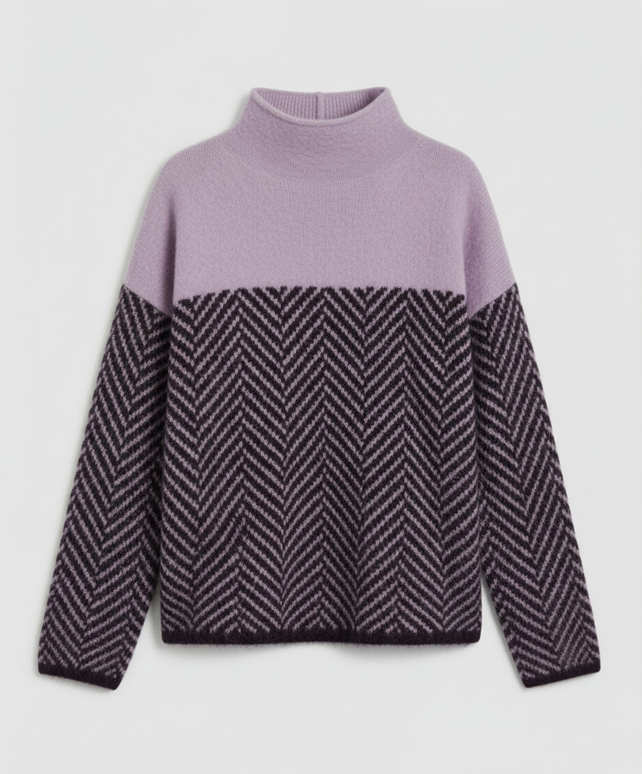 Van Dal | Dames Mock Neck Gebreide Pullover Trui
