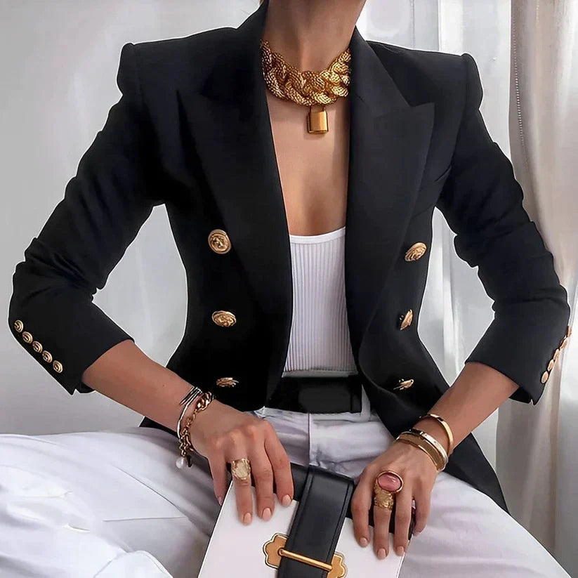 Van Dal | Dames Dubbelzijdige Blazer met Gouden Knopen