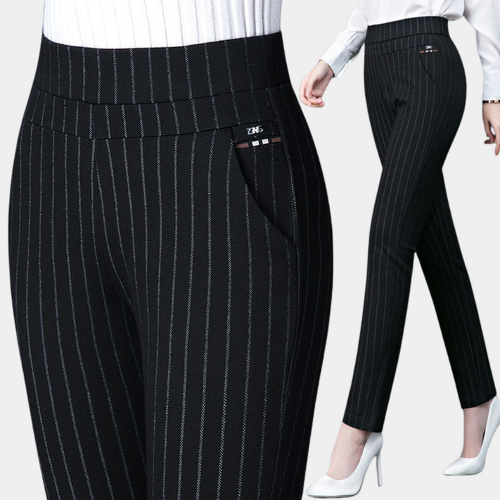 Van Dal | Dames Hoge Taille Stretch Pinstripe Broek
